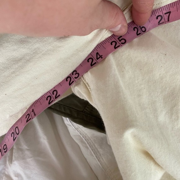 VINCE Cream Off White Flat Front High Rise Ankle Chinos Multiple Pockets Size 28 - Picture 4 of 6